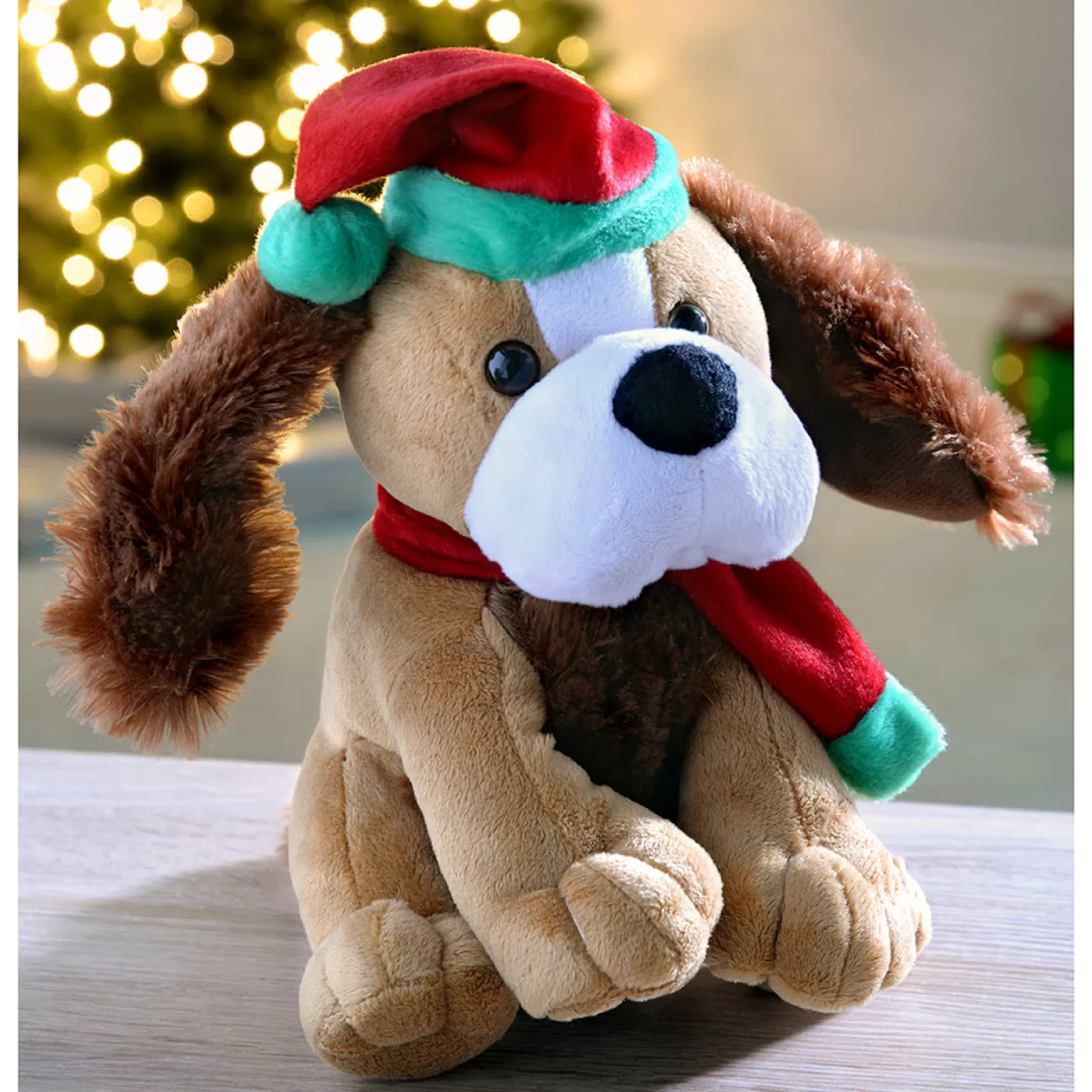 WeRChristmas Novelty | Figurines^30 Cm Standing And Singing Dog With Flapping Ears Christmas Decoration
