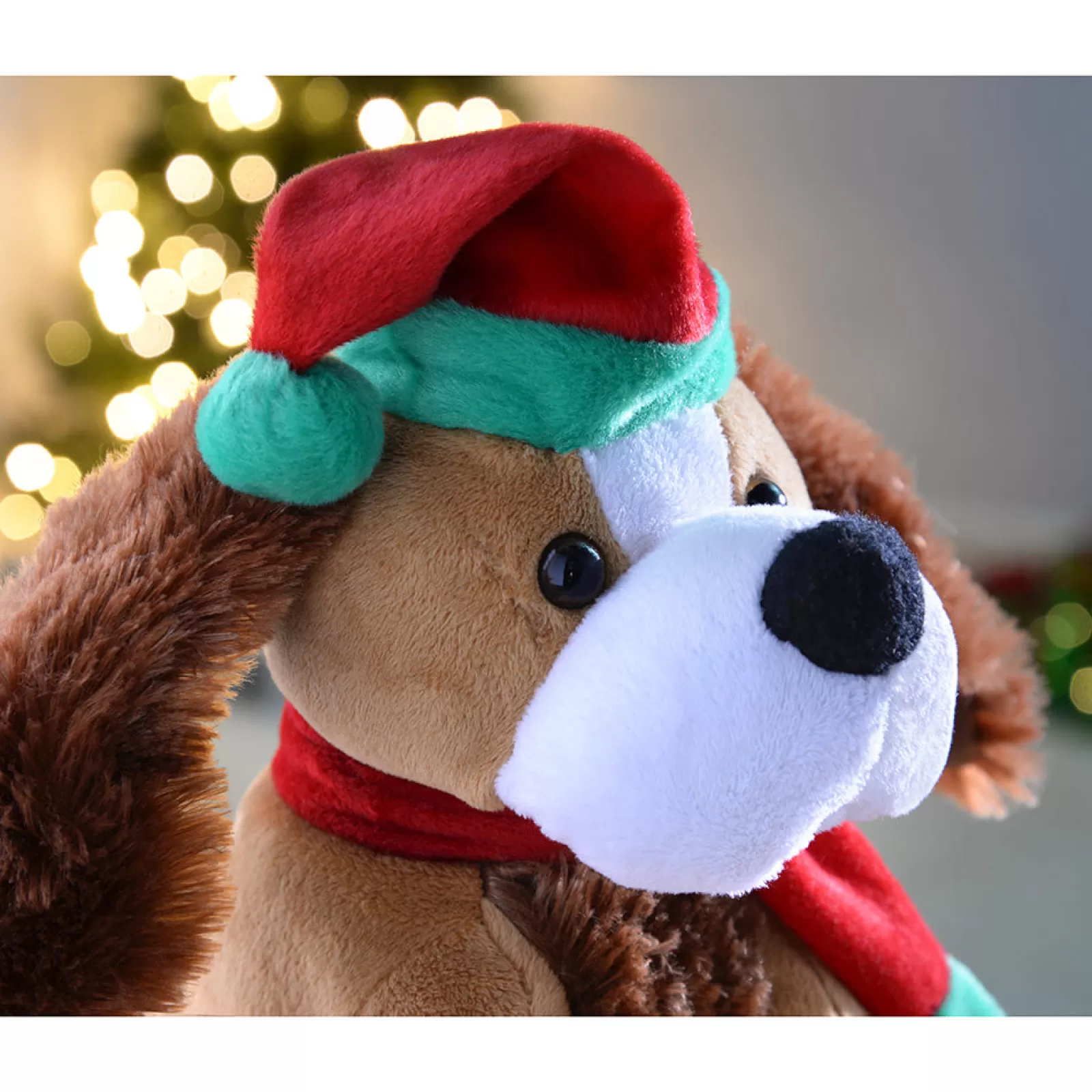 WeRChristmas Novelty | Figurines^30 Cm Standing And Singing Dog With Flapping Ears Christmas Decoration