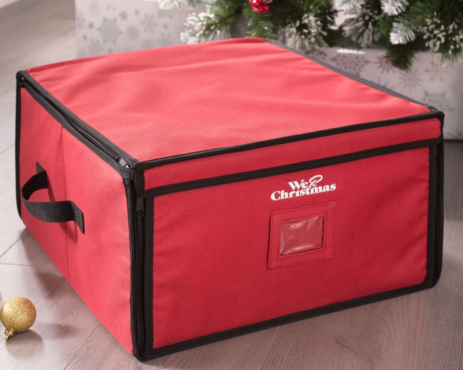 WeRChristmas Storage Bags | Storage Bags^32 Piece Decoration And Ornament Storage Box, Red, 40 Cm