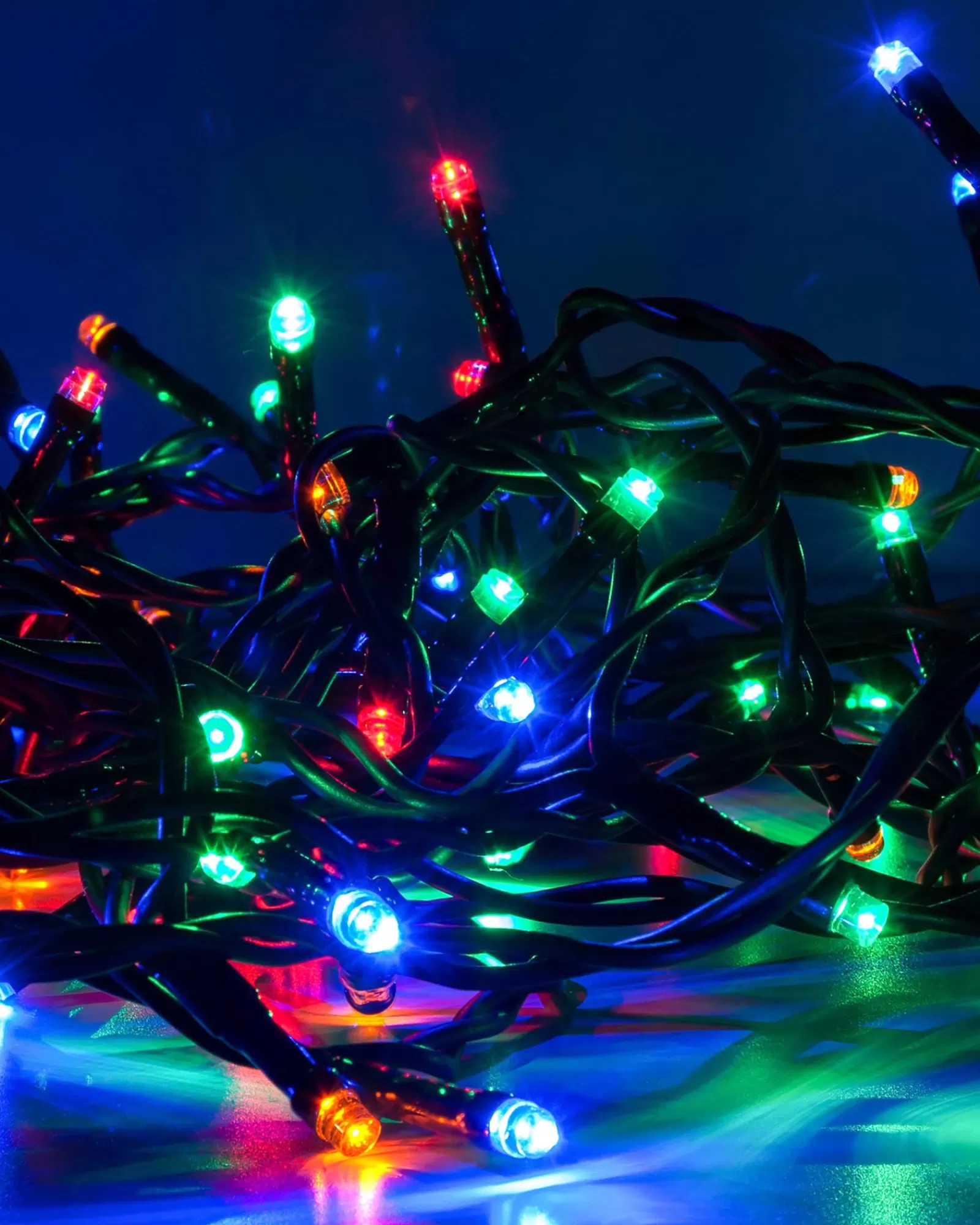 WeRChristmas Fairy Lights | Tree Lights^Battery Operated Multi-Function 100 LED Light String With Timer, Multi-Coloured