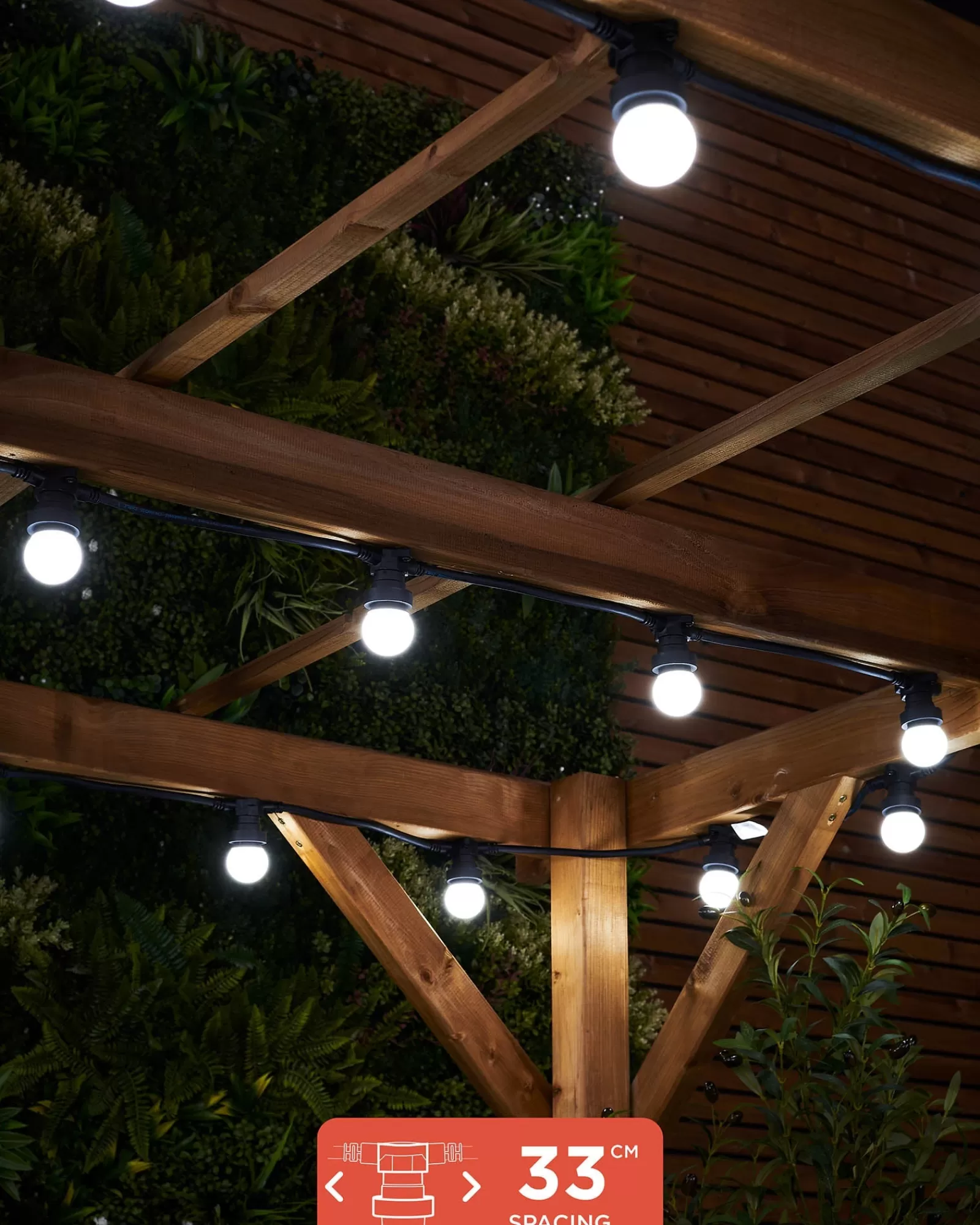 WeRChristmas Link Festoon | Festoon Lights^LINK FESTOON E27 Belt, Connectable, 15 Sockets, 33 Cm Spacing