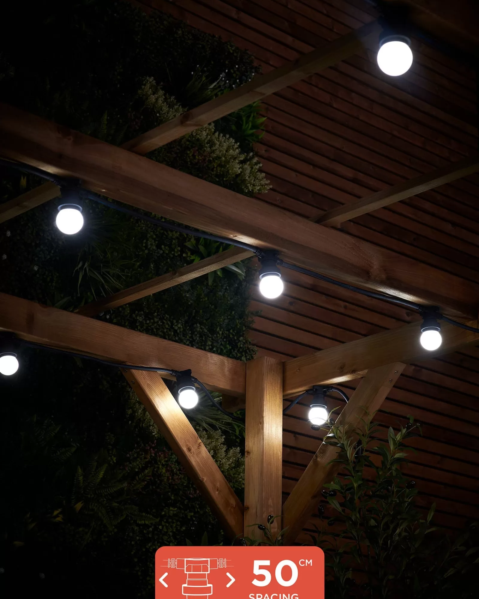WeRChristmas Link Festoon | Festoon Lights^LINK FESTOON E27 Belt, Connectable, 20 Sockets, 50 Cm Spacing