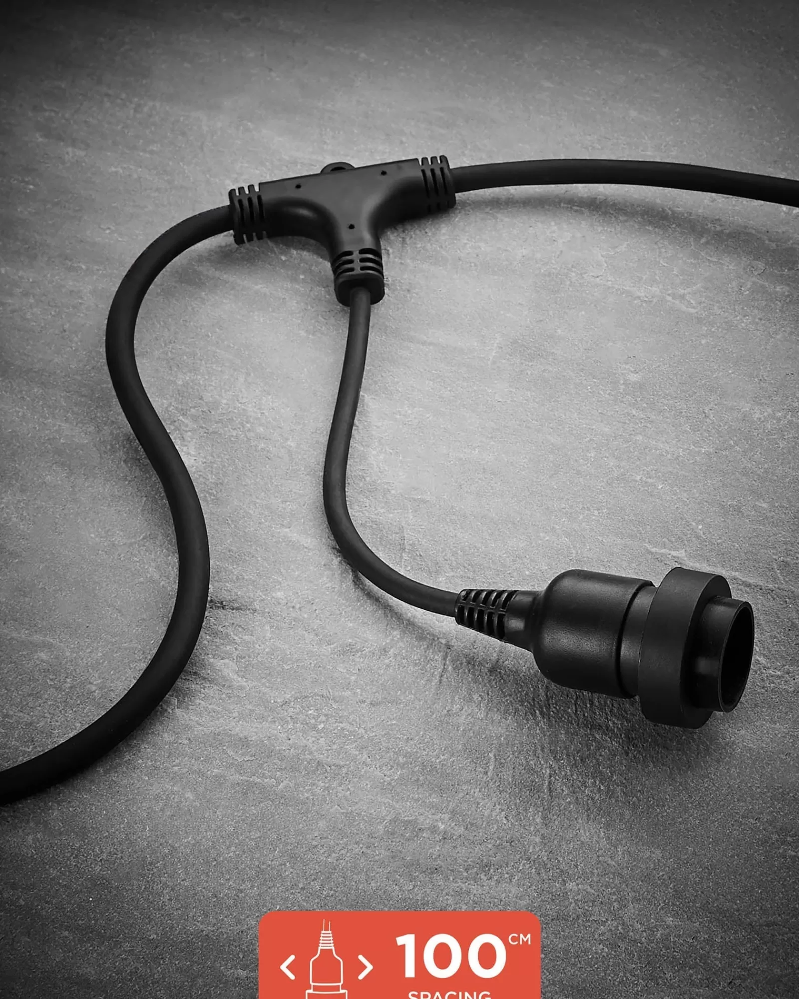 WeRChristmas Link Festoon | Festoon Lights^LINK FESTOON E27 Long Drop Belt, Connectable, 10 Sockets, 100 Cm Spacing