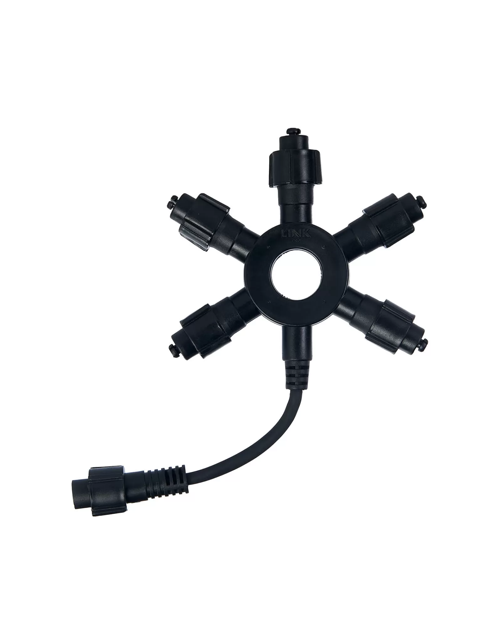WeRChristmas Link Pro | Accessories^LINK PRO 5 Port Black Curtain Connector, Connectable