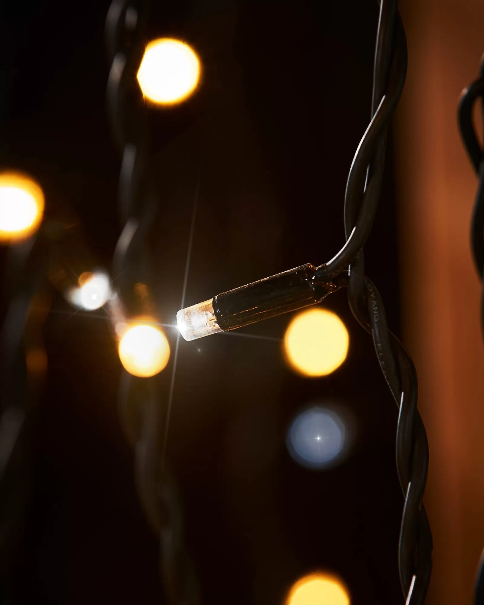 WeRChristmas Link Pro | Curtain & Net Lights^LINK PRO LED Curtain Lights, Black Cable, 2.5 M Drop, Warm White / White
