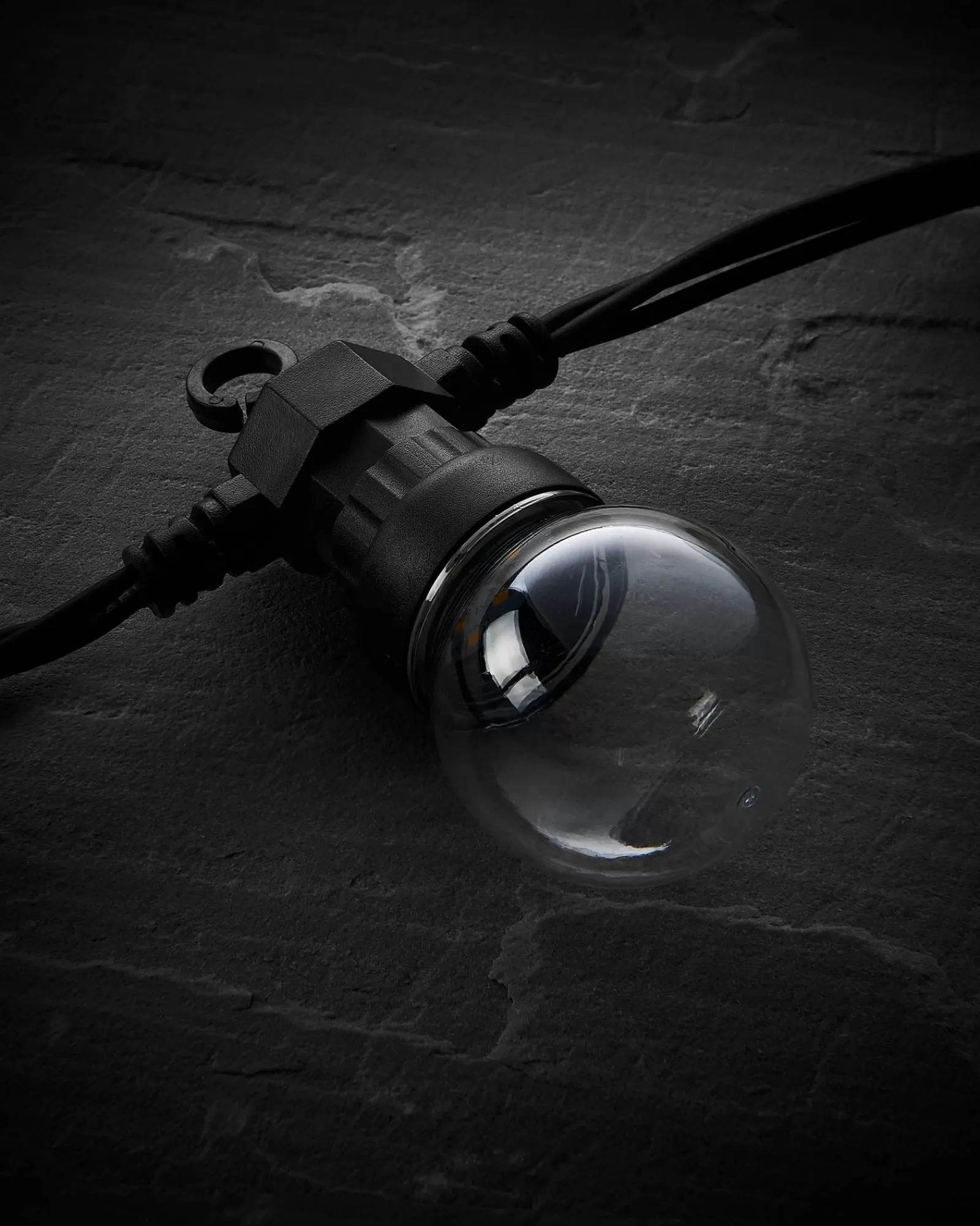 WeRChristmas Link Pro | Festoon Lights^LINK PRO LED Festoon Lights, Clear Bulb, Black Cable, Warm White