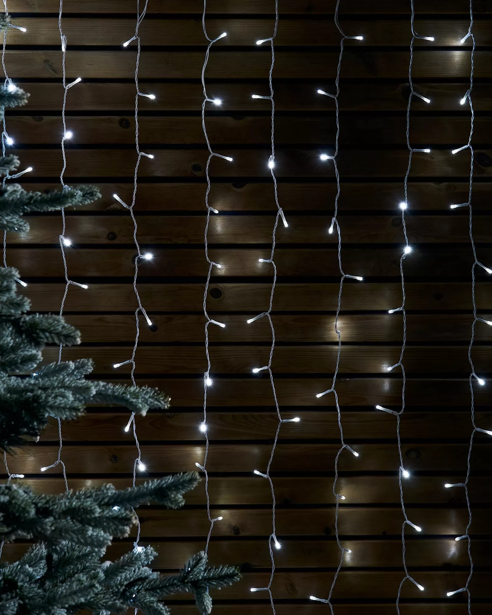 WeRChristmas Link Up | Curtain & Net Lights^LINK UP LED Curtain Lights, White Cable, 1 M X 1.2 M, White