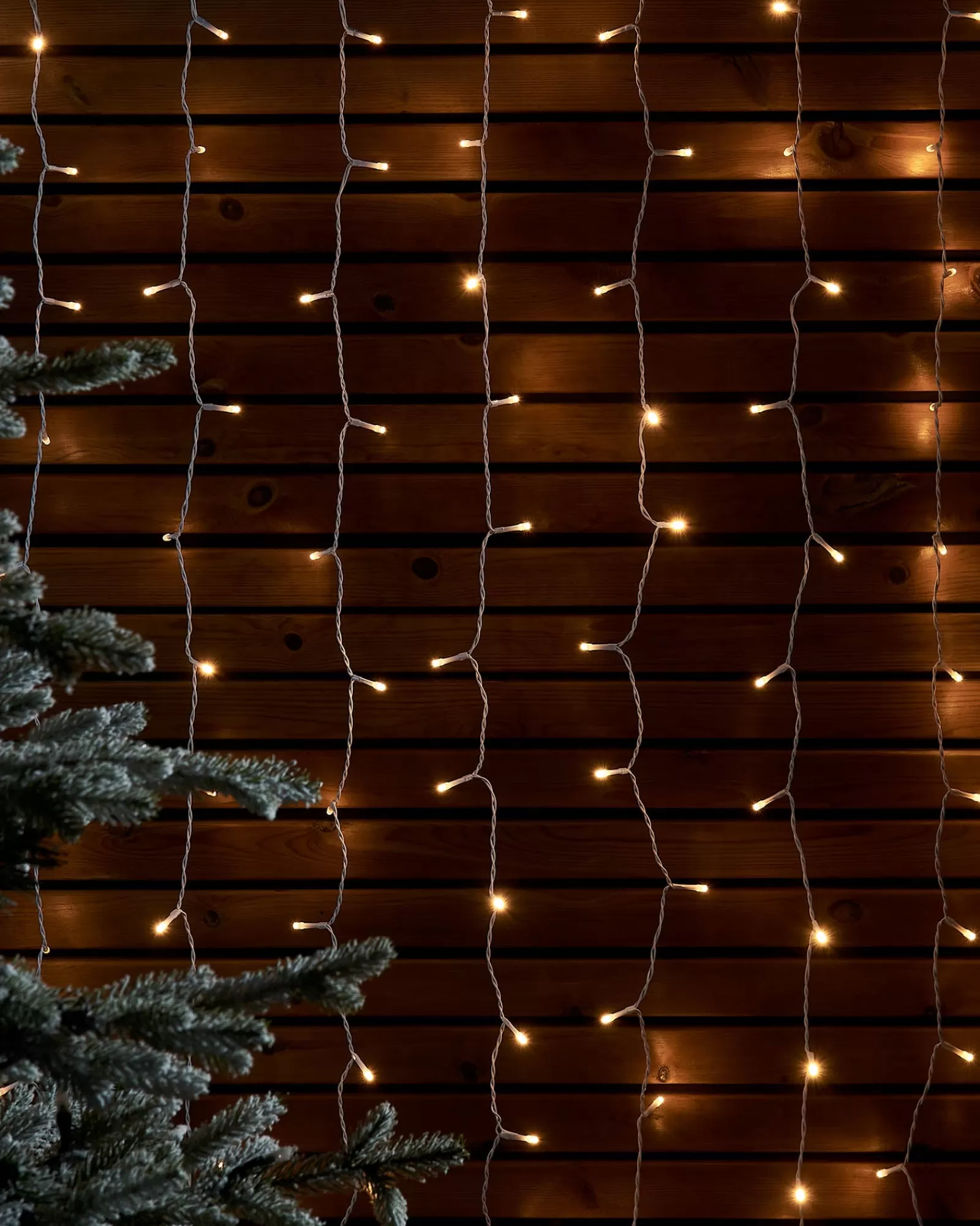 WeRChristmas Link Up | Curtain & Net Lights^LINK UP LED Curtain Lights, White Cable, 2 M X 2.5 M, Warm White