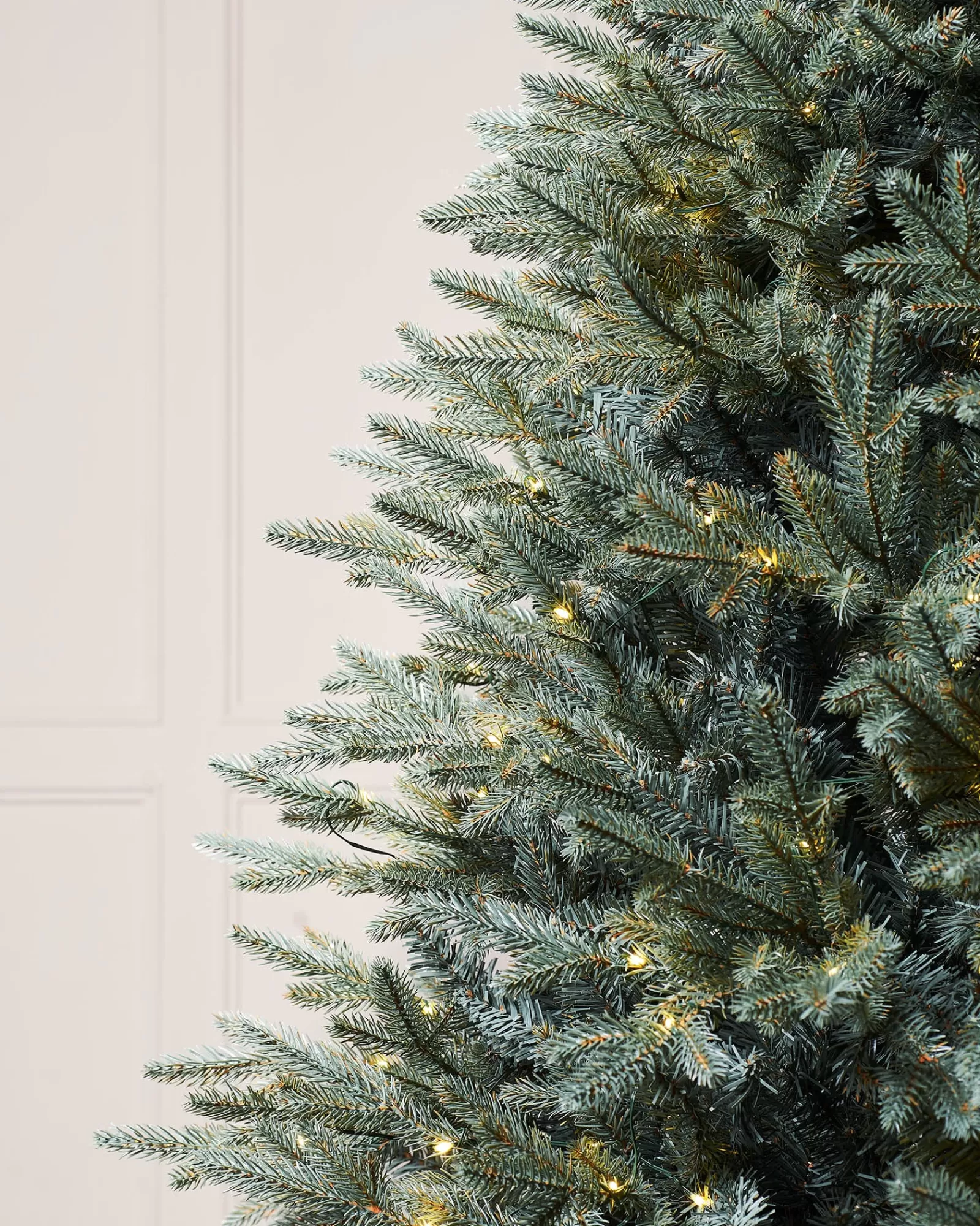 WeRChristmas Pre Lit Christmas Trees^Pre-Lit Mixed Pine Blue Christmas Tree, Dual LED Warm White, 7 Ft