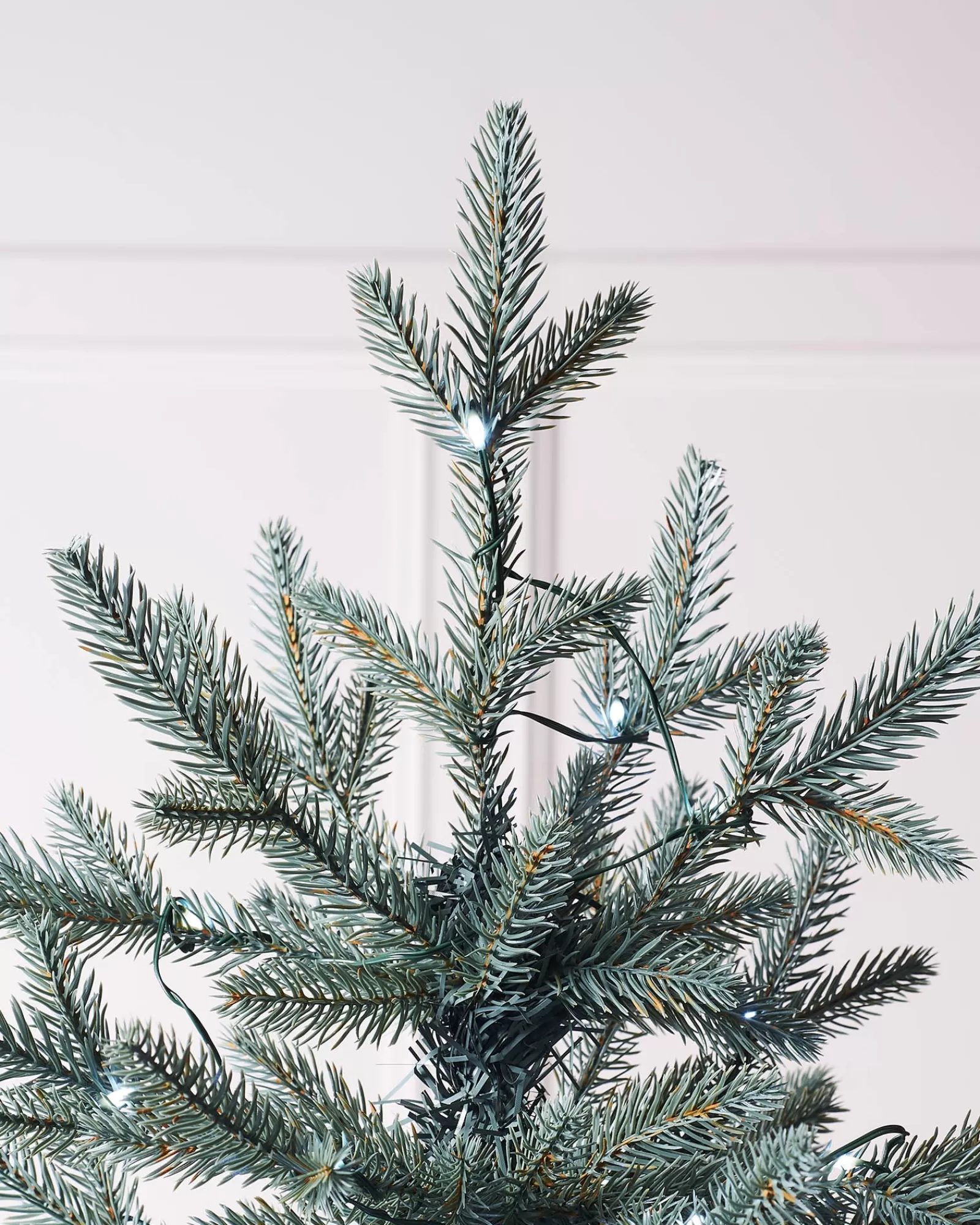 WeRChristmas Pre Lit Christmas Trees^Pre-Lit Mixed Pine Blue Christmas Tree, Dual LED White, 7 Ft