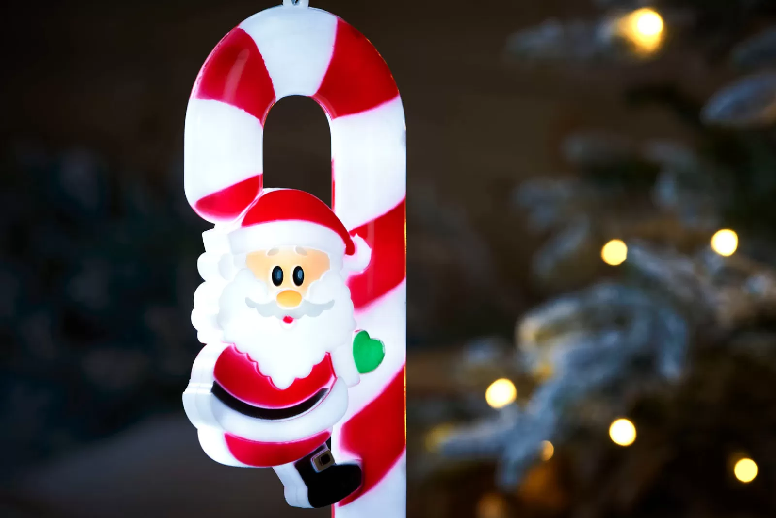 WeRChristmas Pathway Lights^Set Of 3 Candy Cane Pathway Stake Lights, 60 Cm