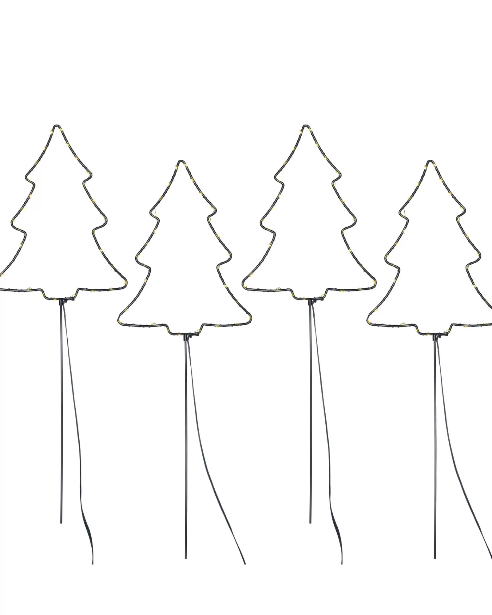 WeRChristmas Pathway Lights^Set Of 4 Christmas Tree Pathway Stake Lights, 70 Cm